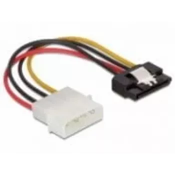 SATA HDD laidas DeLOCK 60120 4 kontaktų kištukas su metaliniu spaustuku, tiesus, 0,12 m