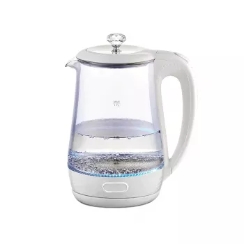 Elektrinis virdulys Maestro MR 052 WH — 1,7 L, 2200 W, permatomas baltas, stiklinis korpusas
