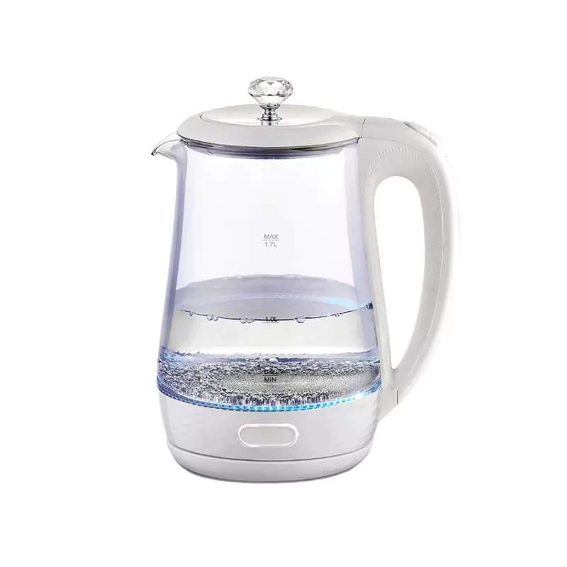 Elektrinis virdulys Maestro MR 052 WH — 1,7 L, 2200 W, permatomas baltas, stiklinis korpusas