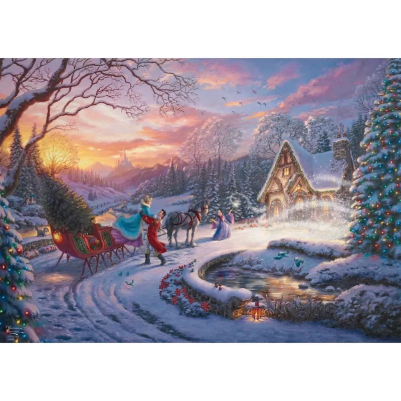 Thomas Kinkade Studios: Disney Dreams Collection - Cinderella Bringing Home the Tree, dėlionė, 1000 detalių