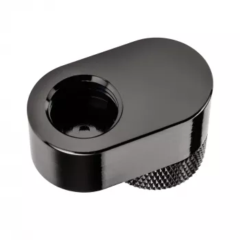 XSPC Rotary 14mm Offset G1/4 Fitting, Chrome Juoda - kampinė sukamoji jungtis vandens aušinimui