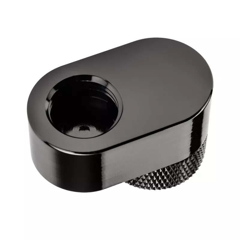 XSPC Rotary 14mm Offset G1/4 Fitting, Chrome Juoda - kampinė sukamoji jungtis vandens aušinimui