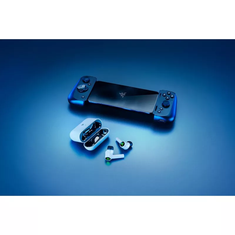 Razer Hammerhead HyperSpeed ausinės belaidės į ausis įdedamos žaidimų Bluetooth baltos