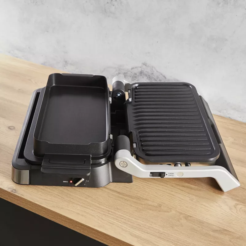 Elektrinė kontaktinė kepsninė Tefal OptiGrill+ XL nerūdijantis plienas — didelė talpa, automatinės kepimo programos
