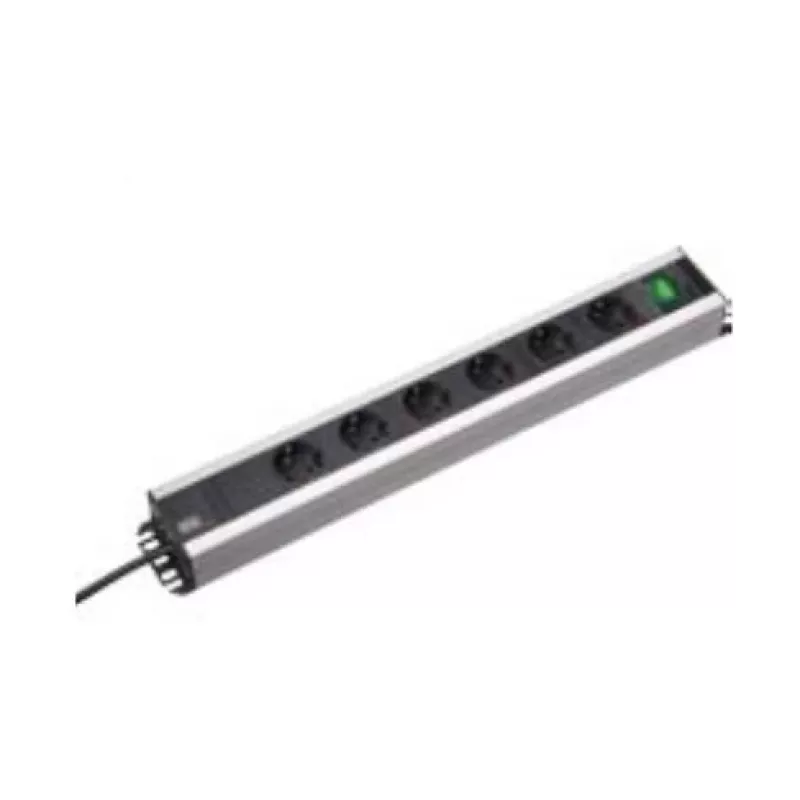 Bachmann 300.008 maitinimo prailgintuvas 2 m 6 AC lizdai Juoda, Pilka