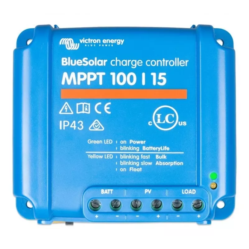 MPPT saulės energijos įkrovimo valdiklis Victron Energy BlueSolar 100/15 — 15A, 100V maks. PV
