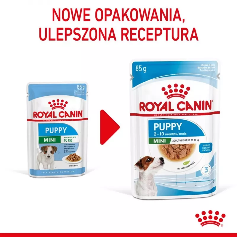 ROYAL CANIN SHN Mini Puppy padaže - drėgnas šuniukų maistas - 12X85g