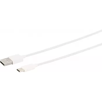 USB laidas S/CONN 14-13043 USB 2.0 2 m USB A USB C Baltas