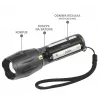 Žibintuvėlis everActive FL600 — 600 lm, 10 W, aliuminio korpusas, IPX4, 130 mm, 3×AAA, raudonas