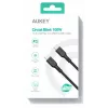 AUKEY CB-KCC101 Nailoninis USB C - USB C kabelis, 1 m