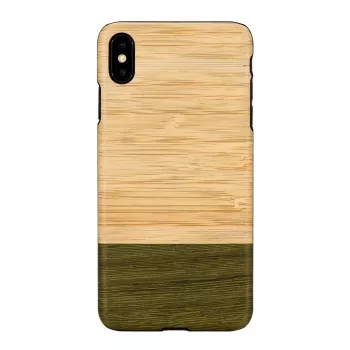 man and wood išmaniojo telefono dėklas iPhone XS Max — bambukų miško medinis galinis skydelis, apsauginis apvalkalas