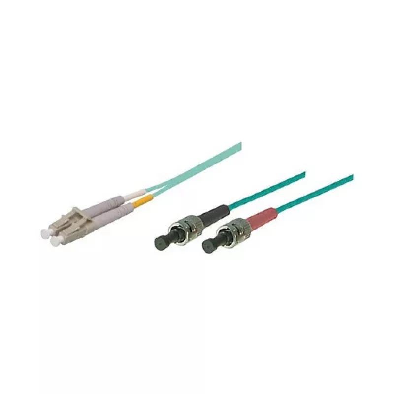 komutacinis kabelis LWL Duplex OM3 (Multimode, 50/125) LC/ST, LSZH, keičiamo poliarumo, 3m, Good Connections®