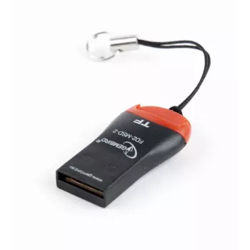 „Gembird“ kortelių skaitytuvas FD2-MSD-3 USB 2.0 juoda raudona