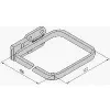 VARISTAR kabelio kilpa Plastikinė, 100x100, 4 vnt., prie Holm (spintos plotis 800 mm) (26.10.0540)