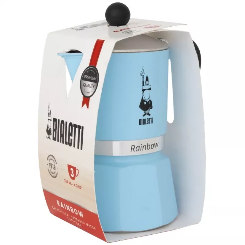 Bialetti Rainbow 0,06 L Aliuminis Termoplastikas Mėlynas Kavos Virimo Aparatas
