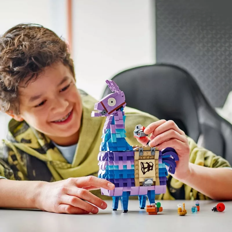 Laikymo žaislas LEGO 77071 Fortnite Llama konstrukcinis žaislas – LEGO prekės ženklo laikymo ir demonstravimo įrenginys