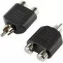 SpeaKa Professional RCA garso Y formos adapteris [1x RCA kištukas – 2x RCA lizdai] juodas (SP-7870160)