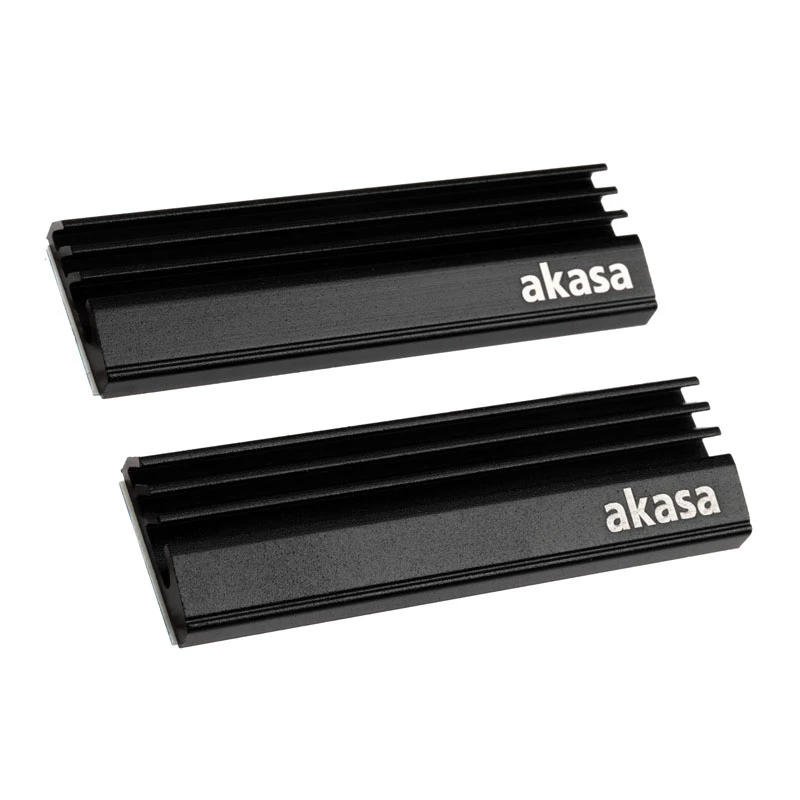 Akasa A-M2HS01-KT02 Kompiuterio aušinimo sistema Kietojo kūno diskų šilumos šalintuvas / radiatorius Juoda 1–2 (A-M2HS01-KT02)