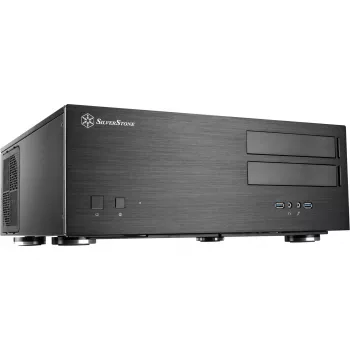 SilverStone Grandia GD08 - Desktop - SSI EEB - be maitinimo šaltinio - juodas - USB/Audio