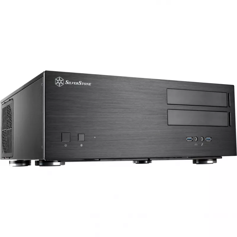 SilverStone Grandia GD08 - Desktop - SSI EEB - be maitinimo šaltinio - juodas - USB/Audio