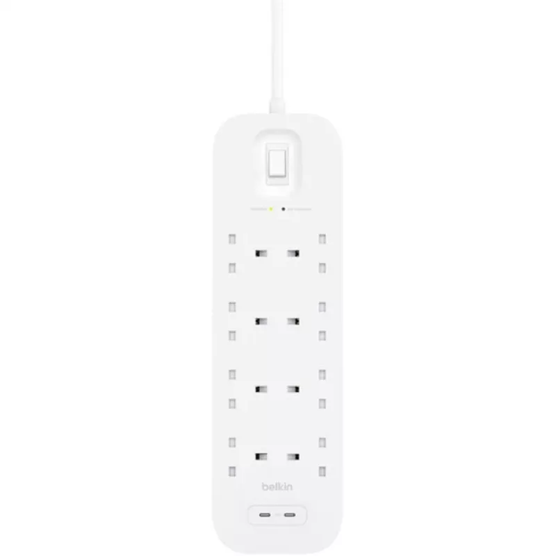 Apsaugos nuo viršįtampių įrenginys SurgePlus 8x Schuko 2xUSB-C 900J 2m