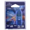 Kortelių skaitytuvas Titanum TA101B USB 2.0, mėlynas — palaiko MicroSD, SD/SDHC, MMC, MS formatus, 480 Mbit/s
