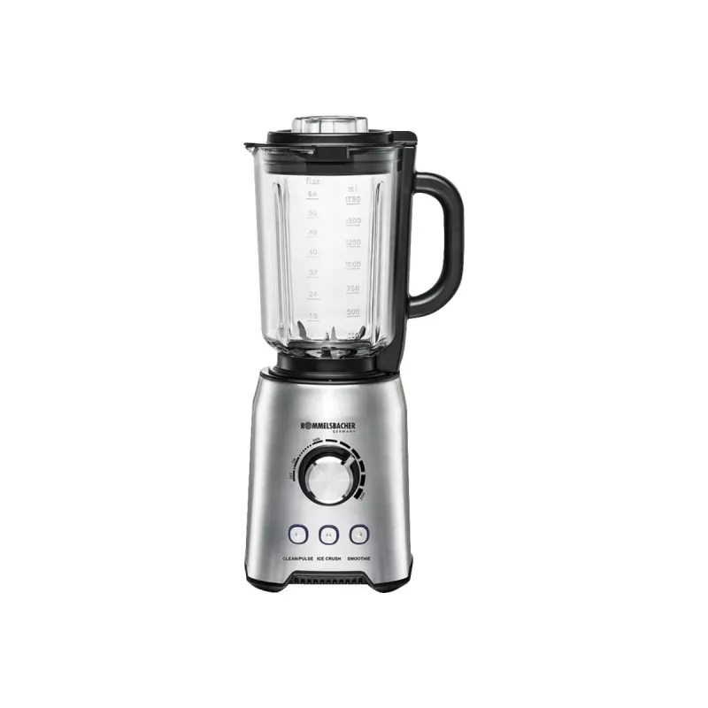 Stacionarus blenderis Rommelsbacher MX 1250 — 1200 W, 1,75 l stiklinis indas, nerūdijantis plienas