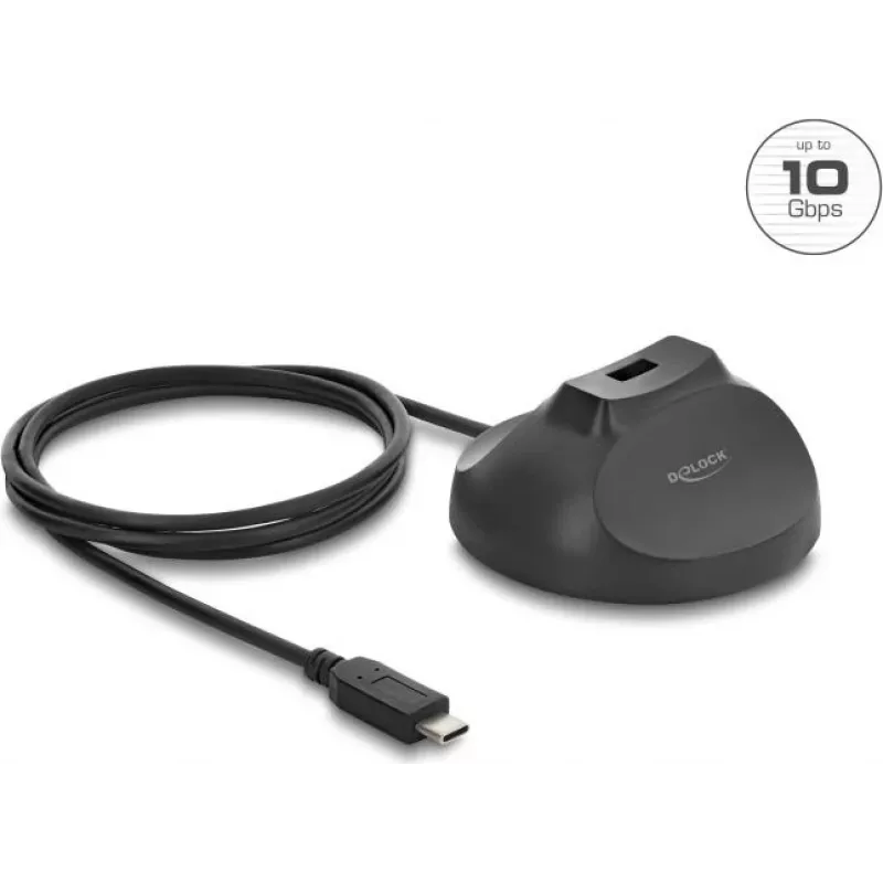 DELOCK magnetinis stovas USB Type-A lizdas į USB Type-C kištuką 10 Gbps prijungimo kabelis 1,2 m (64365)