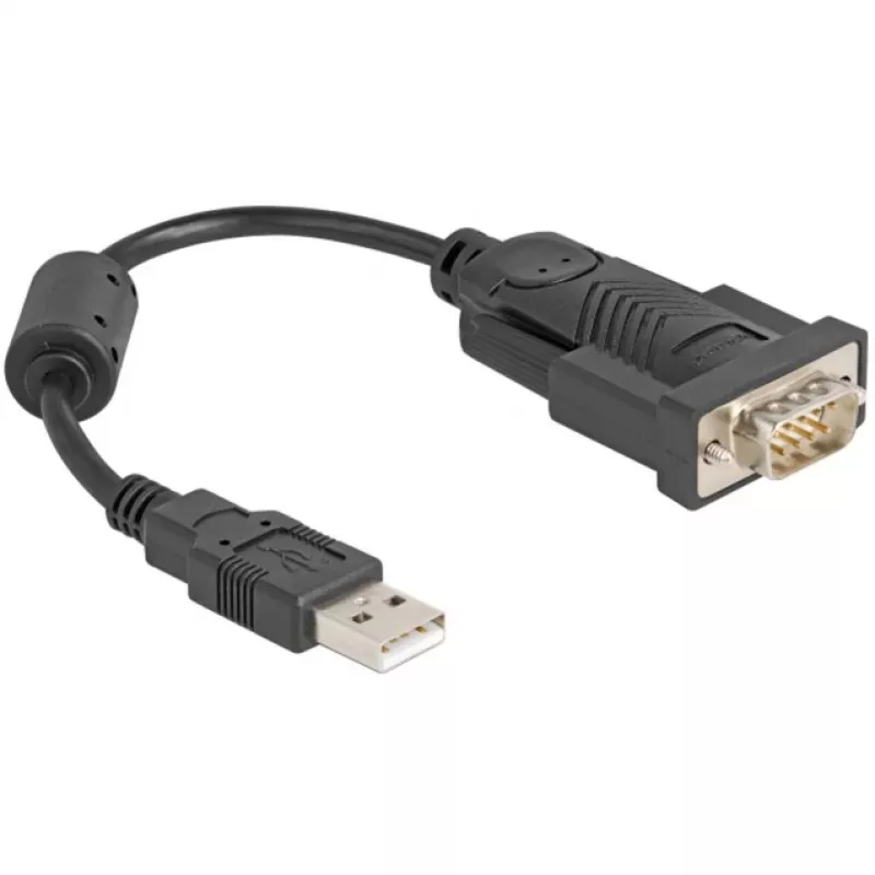 DeLOCK adapteris USB 2.0 Type-A į RS-232 nuoseklųjį prievadą D-Sub 9 kontaktų kištukas 0,25 m