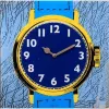 NeXtime klok 8157 Watch One, 43x43.2 cm, Sieninis, Mėlynas / Geltonas