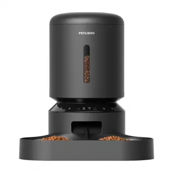 Naminių gyvūnėlių šėrykla „Aptel Granary PL-AF103-36B“, automatinė 5 l, du dubenėliai, „Wi‑Fi“ (juoda)