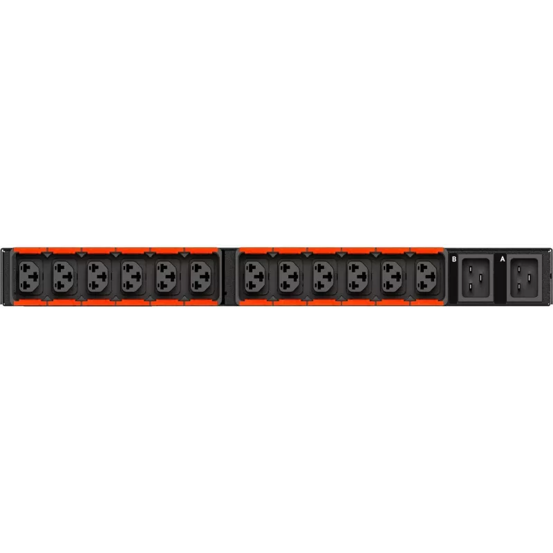 Vertiv Geist RTS, stebimas (įrenginio lygiu), 1U, įvestis (2) IEC60320 C20 maitinimo lizdai 100-240V 16A arba 20A, kombinuoti lizdai (12) C13 arba C19 (VA4U21A0)
