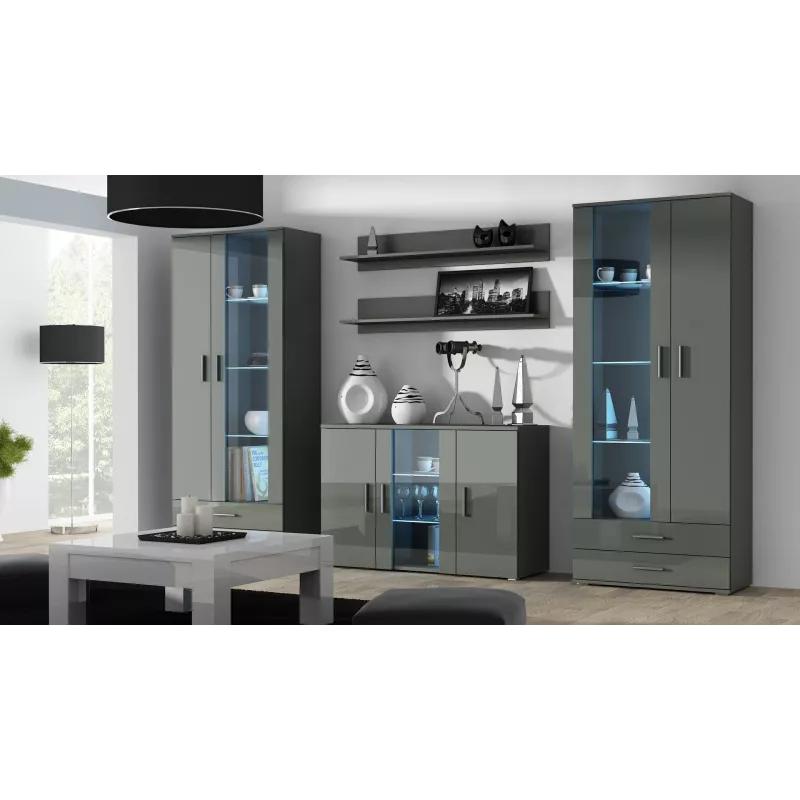 Cama Komoda 120 cm SOHO S7 pilkas/pilkas blizgus