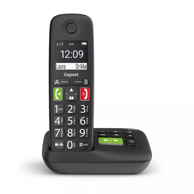 Gigaset E290A Analoginis/DECT telefonas Skambintojo ID Juodas