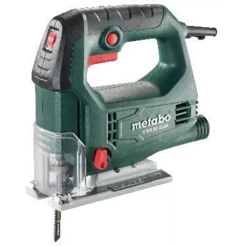 Siaurinis pjūklas Metabo STEB 65 Quick — orbitinis eiga, beraktis geležtės keitimas, 650 W