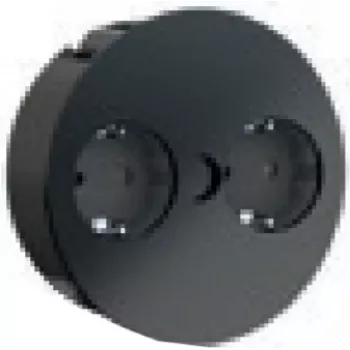 Bachmann TWIST - 2 m - 2 kintamosios srovės išėjimai - Vidaus - Metalas - Plastikas - Juoda - 42,5 mm