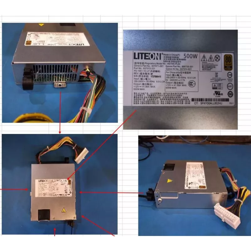 Maitinimo blokas HP Enterprise 1U 500W 866726-001, skirtas stovo serveriams