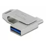 USB Flash Drive DeLOCK 64GB USB-C Type-A Apsukamas Metalinis Korpusas
