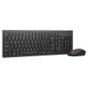 Belaidis klaviatūros ir pelės rinkinys Lenovo Essential Wireless Combo Gen2 — juodas, kompaktiškas išdėstymas, belaidis ryšys