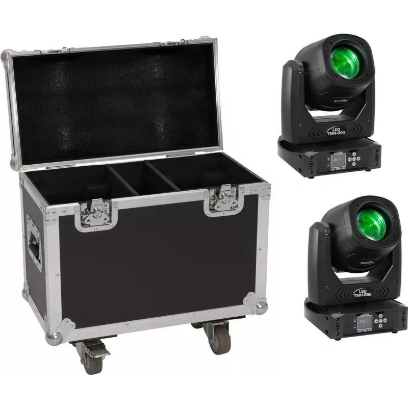 LED šviesos komplektas EUROLITE TMH-B90 2x su transportavimo dėklu ir ratukais