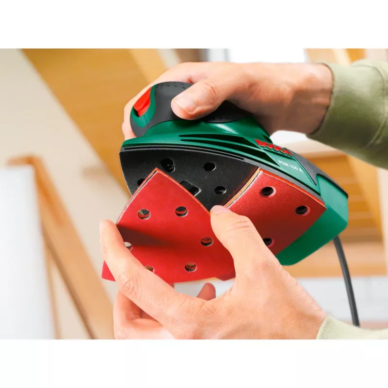 Bosch PSM 100 A Multišlifuoklis 26000 OPM Juoda, Žalia, Raudona