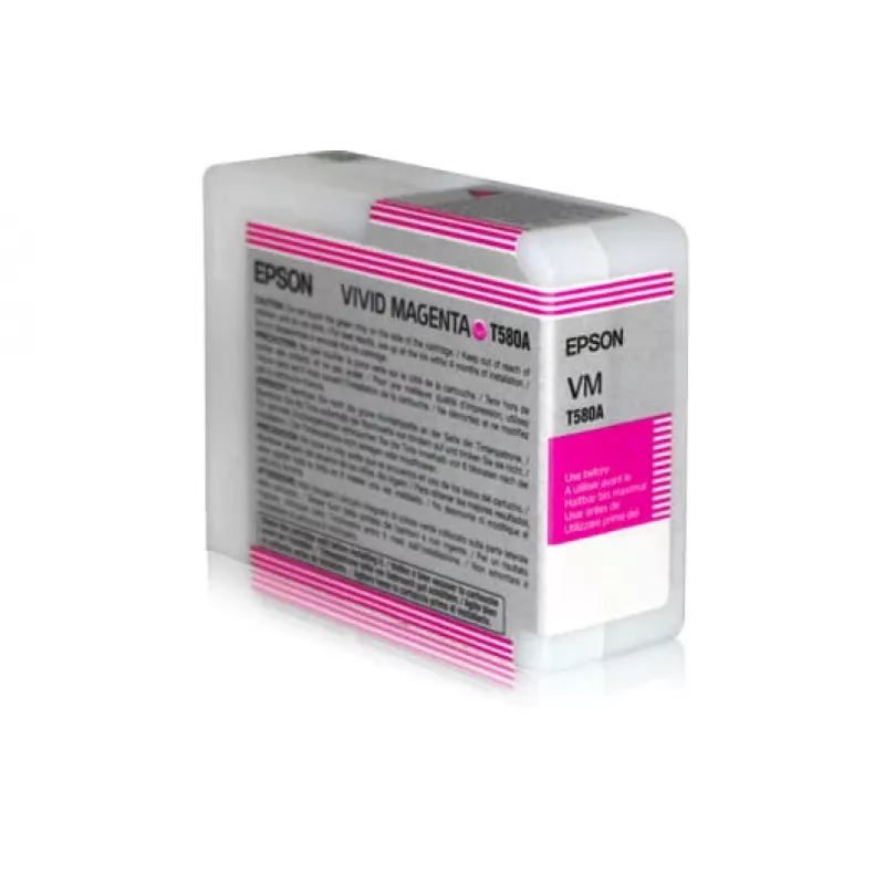 Epson Singlepack Vivid Magenta T580A00, Vivid Magenta, pigmentiniai dažai, 80 ml, 1 vnt.