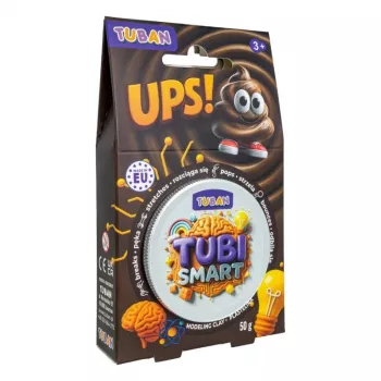 Modeliavimo molis TUBAN TUBI SMART – UPS! 50 g, rudas, vaikui, 95×35×165 mm