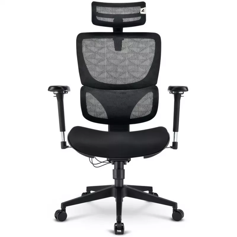 Biuro kėdė Sharkoon OfficePal C40 — juoda, ergonomiškas dizainas, reguliuojamas aukštis