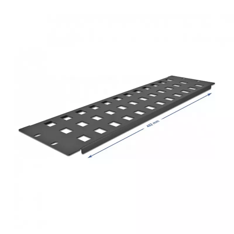 Keystone skydelis DeLOCK 19 colių Keystone pataisų skydelis 48 prievadų 3U juodas