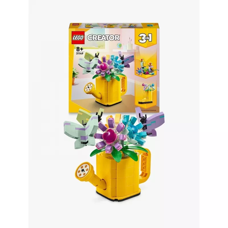 LEGO Creator gėlė laistytuve 31149 — surenkamas gėlių modelis, 420 dalių, 120×150×130 mm