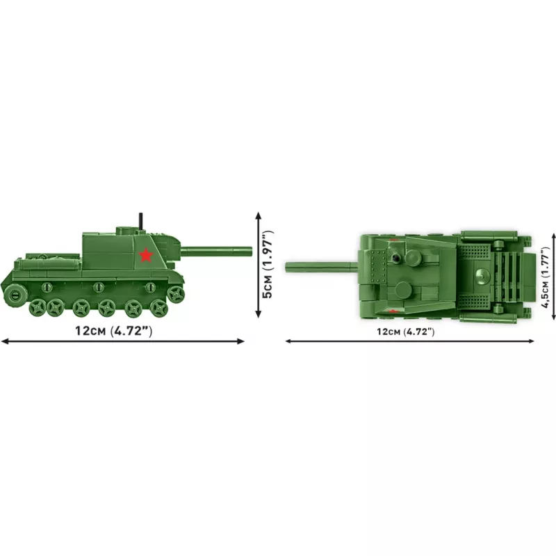 Statybinis rinkinys Cobi ISU 152 — Antrojo pasaulinio karo tema, 135 dalys, žalia