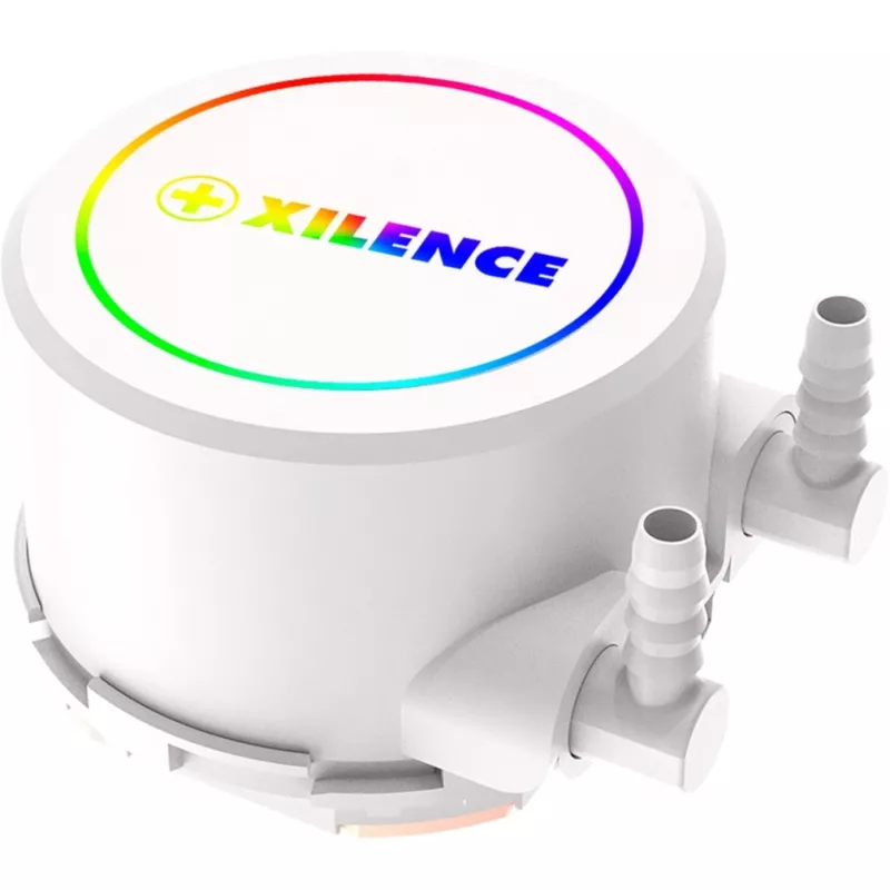 All-in-one skysčio aušintuvas XILENCE Performance A+ XC974 — 240 mm radiatorius, 300 W TDP, baltas, ARGB
