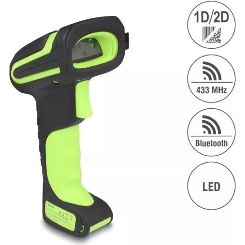 Brūkšninių kodų skaitytuvas DELOCK 90588 1D/2D Bluetooth 433 MHz nešiojamasis skaitytuvas
