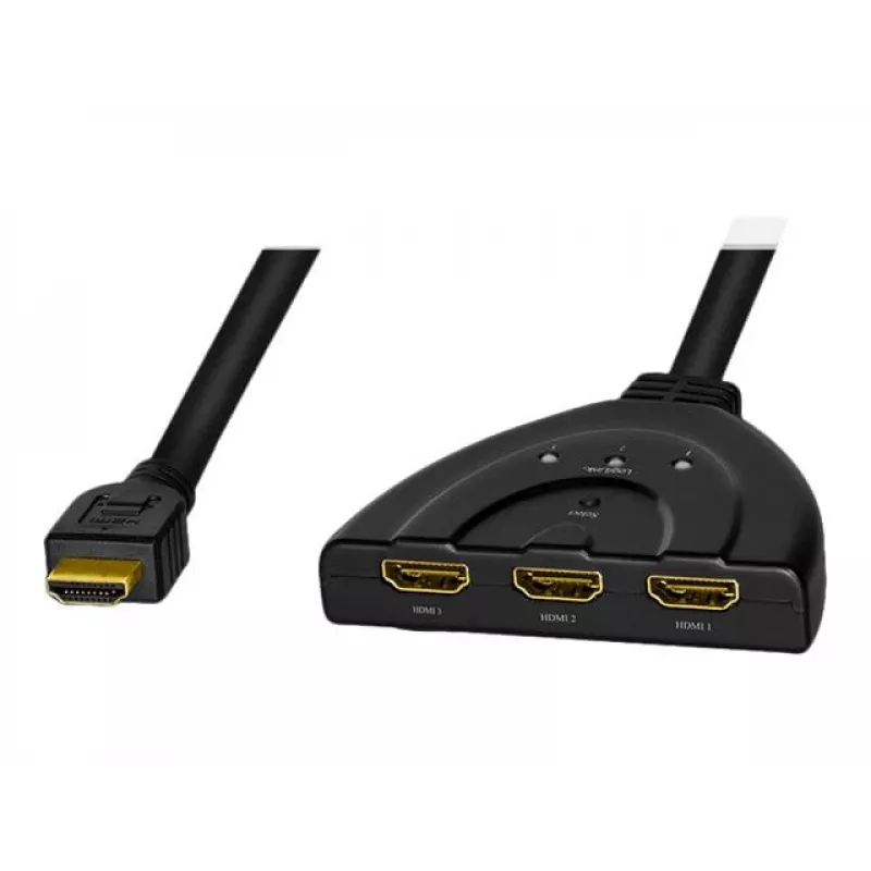 LogiLink - vaizdo/garso skirstytuvas/jungiklis - 3 x HDMI - Stalinis